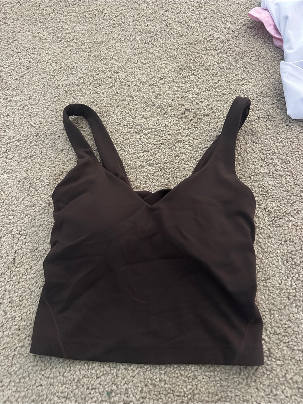 lululemon athletica Brown V-Neck Tank Top